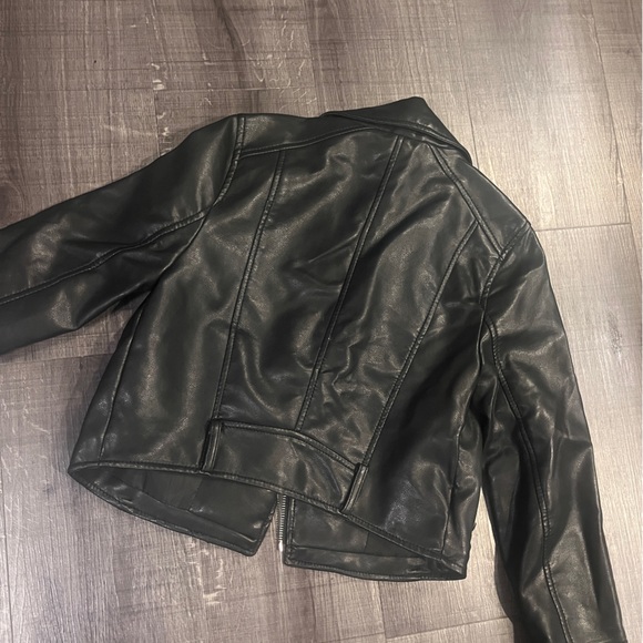 Cropped leather jacket - Picture 3 of 3